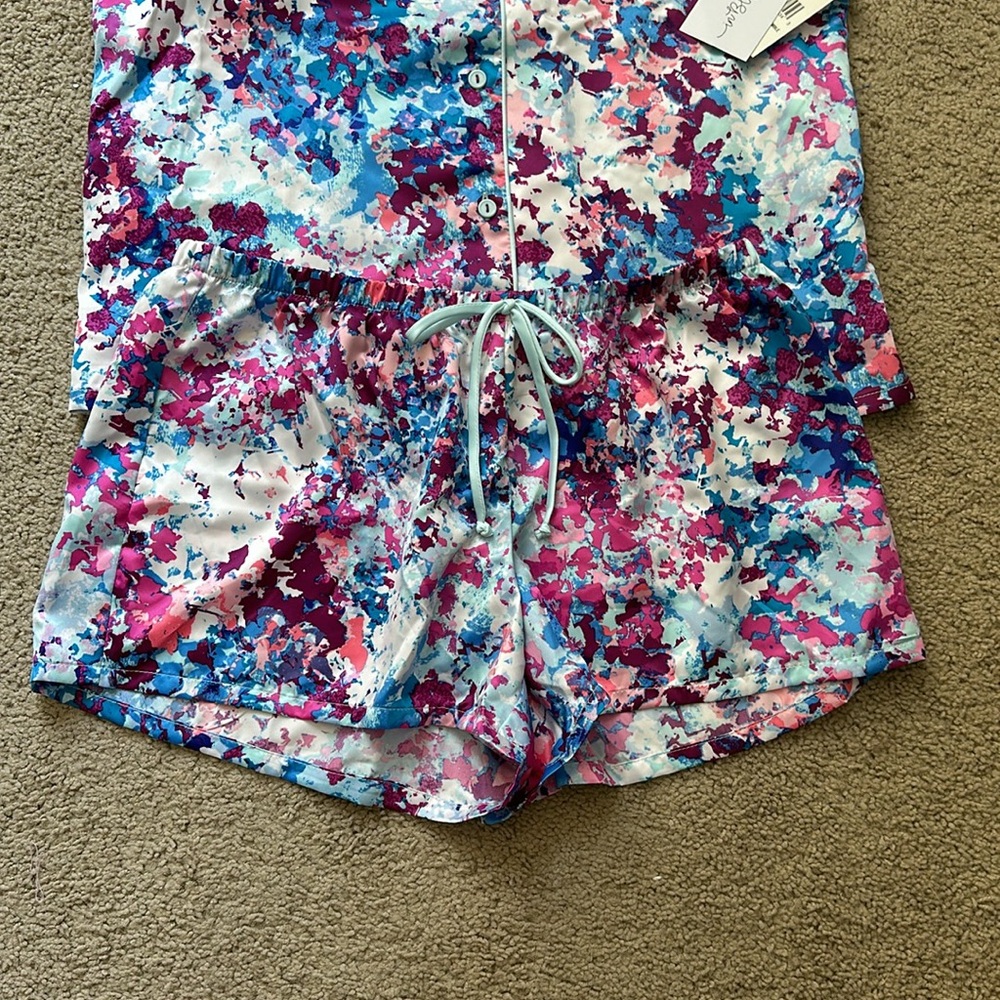In Bloom by Jonquil Silk Floral Pajama Set - Size Small - Picture 4 of 9